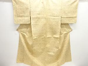 アンティーク　抽象模様織り出し手織り紬単衣着物